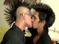 punk cutie enjoys giving oral job to aroused bf