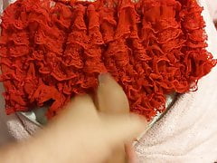 Red Panty Wank + Pyjamas