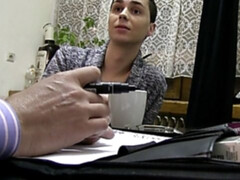 Leashed twink gets fucked by his new master