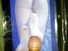 Curvy latina ass jizzed in musky huge cumload
