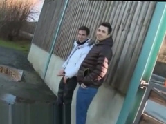 Caught nude outdoor gay Hitch Hikers Love The Dick!