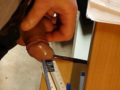 hard bristle brush inside my cock larg 20 mm