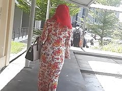 Hot malay teacher walking