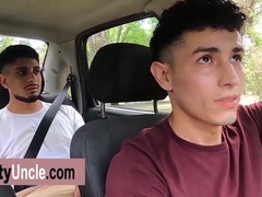 Wonderful Latina hitchiker gets his bum demolished outdoors and he cant stop spunking