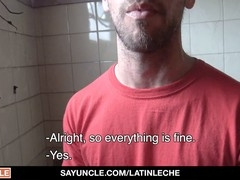 My contractor (Willy) surprised me with his hard meat stick instead of a quote and came on me! - Latin Leche