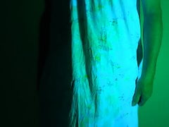 night out with cotton shirt covered in cum