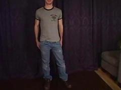 Sexy hunk teases with a foot show