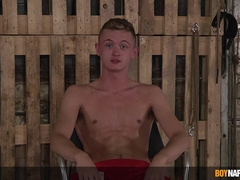 2 trussed twunks get their peckers fapped, bj'ed and munched by Sebastian Kane