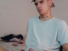 hetero man drains witnessing homosexual porno