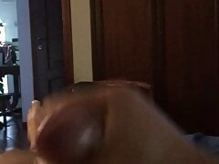 Milking super hard cock for some thick creamy cum