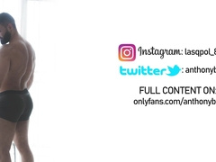 Shooting my jism fountain after stroking my rigid manmeat and flexing my muscles - Anthony Bf