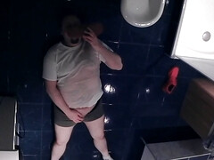 Piss cum and sniff in bathroom