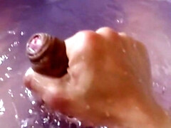 Solo Jack off Slow Motion in the Bathtub Splashing