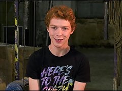 Cute redhead sub twink Avery Monroe bound by Sebastian Kane