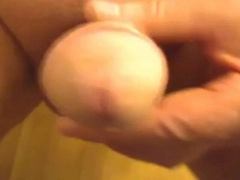 Slick Granddad Jerks His Uncircumcised Fuckpole