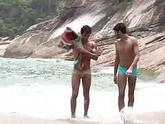 Guys Had a Gorgeous Rest on the Beach, Hard Putting Themselves in Anal