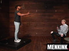 Jesse Stone is bound in rope unable to resist Tony Genius tormenting