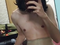 Amateur Asian CD nylon JO