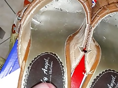 Cumshot on Clog wife's .... still hot and sweaty