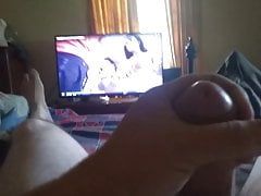 Jacking off to bi porn