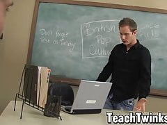 Hunky teacher Tyler Andrews anal fucks student Adrian Layton
