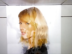 I give a facial cum tribute to Taylor Swift