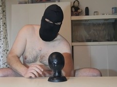 Giant plug stretching ass, bare fist butt, extreme anal stretch