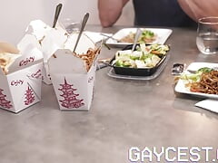 Gaycest Stepdad Reece Scott dicks down twink stepson
