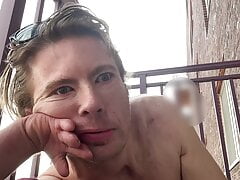 Amputee slut shows off for neighbor