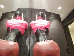 Busty Sissy in Pink Waiting to Be Used