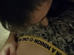 Getting deep-throated and gulped by an senior man