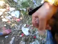 Sega e sborrata allaperto