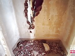 Jerking off in ruins