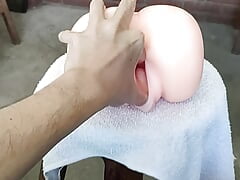 Fisting Hands and Fingers in Vagina Tongue and I Put a Piece of Watermelon in It