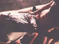 First time with a wild gangbang scene