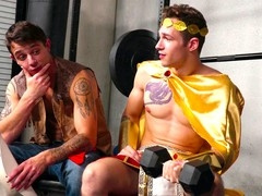 Hunk cowboy teases