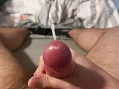 Slow motion creamy massive handjob cumshot