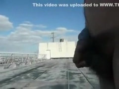 Japanese old man masturbation erect penis semen