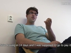 256 - Nerdy Dude With Glasses Pays His Debts With His Ass With Debt Dandy