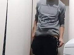 Daddy gets undressed then redressed