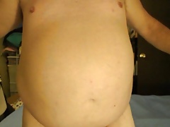 Whipping my tits and fat belly