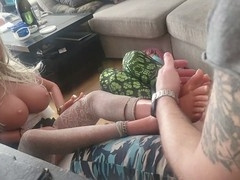 Jizz on silicone soles compilation featuring Thug Montana