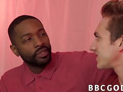 Ebony stud sucks twinks cock and pounds his ass raw