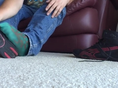 Men's Foot Fetish: Sheer socks