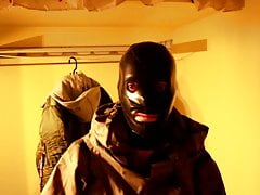 Muzzle exchange and head harness in the NVA protective suit