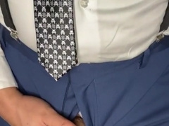 Petite Fuck-Stick Parent Drains off in Biz Suit