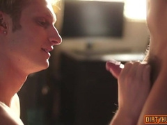 Watch this hot muscle hunk Sans A Condom take a raw load on his face