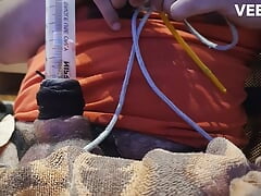 catheter play with penis pump