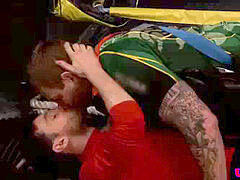 british muscle twunks ballsack deep in ring trio