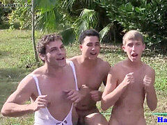 college teens hazed into outdoor frathouse